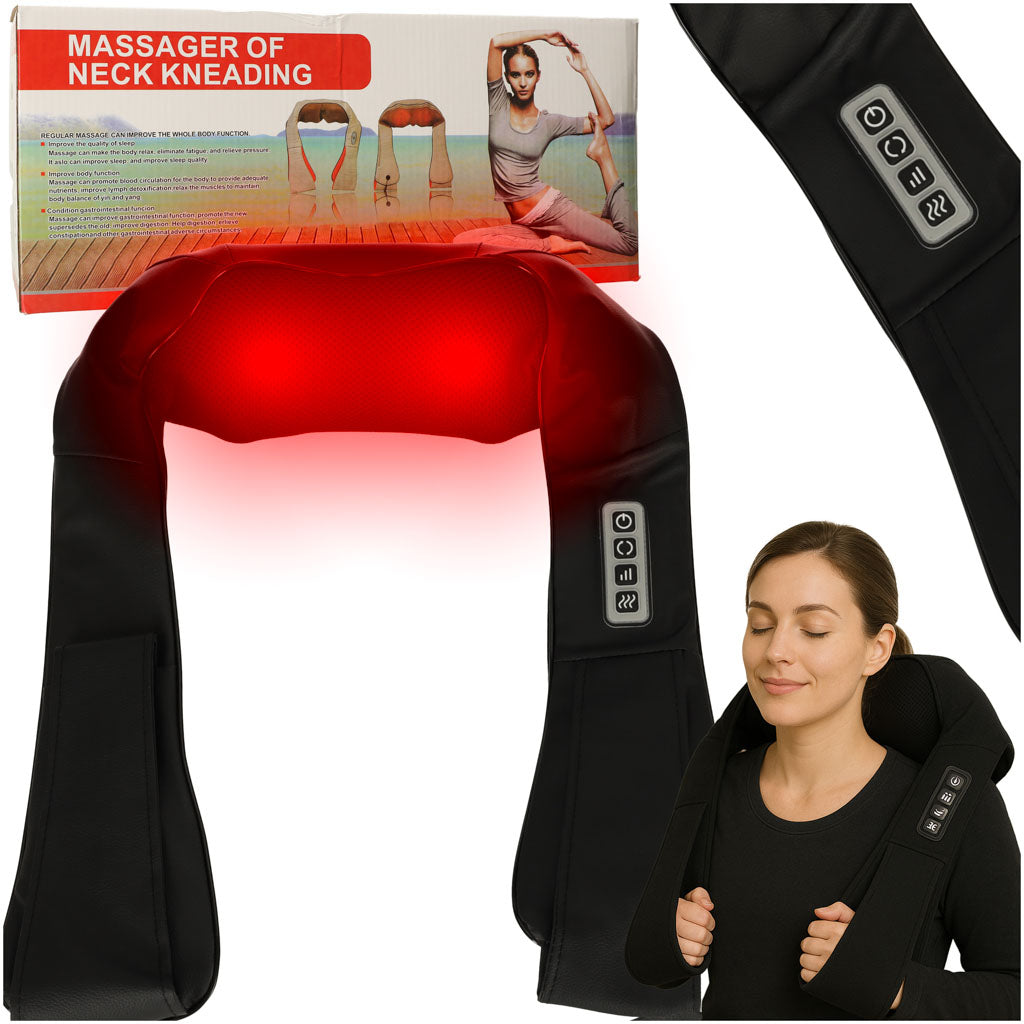 Kołnierz masujący rozgrzewający masażer Shiatsu szyi karku pleców