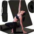 Mata do ćwiczeń jogi gimnastyczna treningowa fitness karimata gruba 1,5cm czarna + pokrowiec