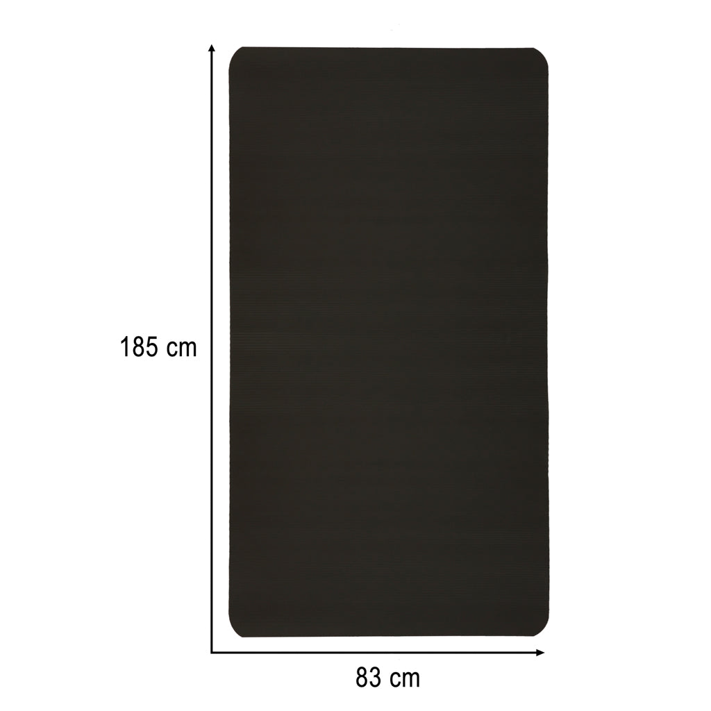 Mata do ćwiczeń jogi gimnastyczna treningowa fitness karimata gruba 1,5cm czarna + pokrowiec