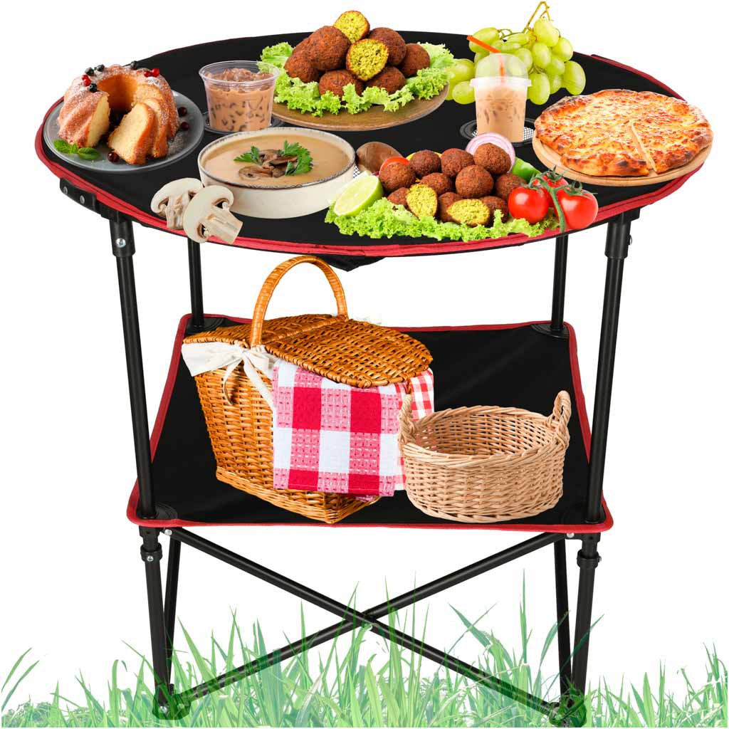 Stolik stół turystyczny składany przenośny kempingowy z pokrowcem 72 cm x 72 cm