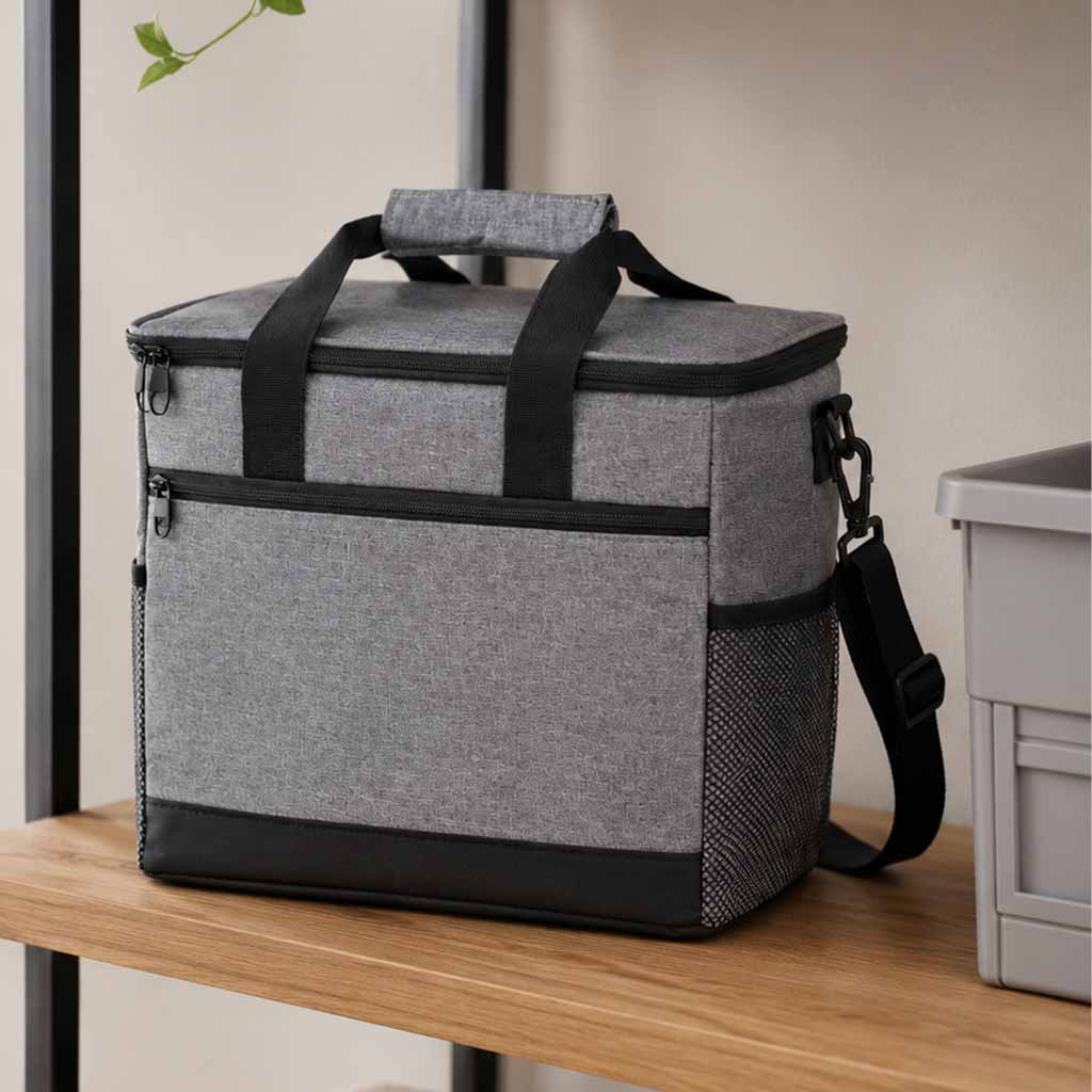 Torba termiczna na lunch jedzenie śniadaniowa izolacyjna 16L szara