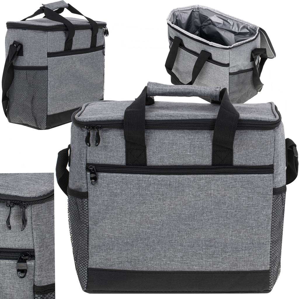 Torba termiczna na lunch jedzenie śniadaniowa izolacyjna 16L szara