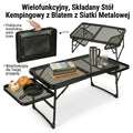 Stół stolik turystyczny LUARO kempingowy cateringowy składany 87 x 60 x 40 x 27 cm